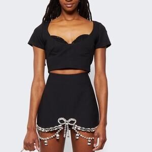 AREA Crystal Cup T-shirt Black size S New